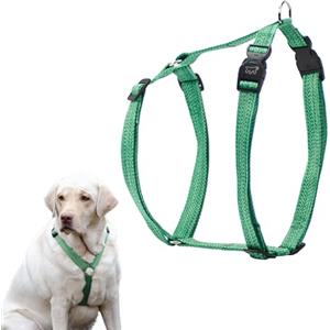 Ferplast Pettorina per Cani Grandi, Regolabile, Facile da Indossare, Realizzata al 100% in plastica Riciclata da Bottiglie in Pet, L, Verde