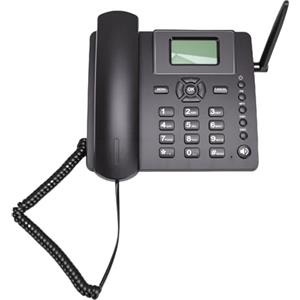 MENDUNER Telefono da Tavolo GSM Wireless Doppia SIM con Antenna, Telefono Cordless Fisso 2G con Radio FM, Sveglia, Batteria da 1200 MAh per Casa, Ufficio, Hotel, Call Center