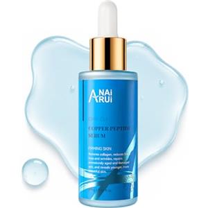 ANAI RUI ANAiRUi Siero ai Peptidi di Rame GHK-Cu con Acido Ialuronico 50 ml | Siero anti-età per pelli mature: idrata a fondo, rende le linee sottili più lisce e la pelle morbida, elastica e luminosa