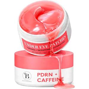 BLOOMORA Uep Tub Pdrn Patch Occhi, Caffeina e Collagene, Occhiaie Borse | Eye Mask per Schiarente e L Idratazione 30 Paia, Addio Fatiche, Benvenuto Splendore, Skincare Veloce e Senza Sforzo