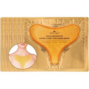Revitale Gold Décolleté - Maschera al collagene in tessuto (6 pezzi), rassodante e idratante per collo e parte superiore del torace, per una pelle più liscia e rivitalizzata