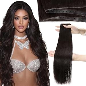 Moresoo Extension Tessitura PU Capelli Veri Farfalla Castano #2 50g 35cm | Volume Armonioso, Versatilità Di Stile, Cura Semplice, Morbidezza Naturale, Aspetto Curato