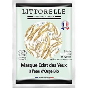 Littorelle - Maschera Illuminante Occhi Certificata Bio - Patch per gli Occhi 360° - Anti Occhiaie, Anti Borse, Anti-Età - Idrata, Liscia, Opacizza - Made in France-99% Origine Naturale