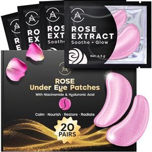 AURAE Uep Patch Occhi con Estratto di 20 Paia, Occhiaie e Borse | Trattamento con Niacinamide e Acido Ialuronico, Maschera Contorno, Addio Stanchezza, Benvenuto Splendore - Rosa