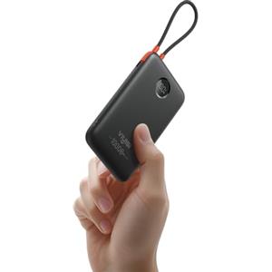 VIYISI Power Bank 10000mAh Piccolo Caricatore Portatile Ricarica Rapida | Slim Powerbank 20W con Cavo USB-C Integrato, Leggero Batteria Esterna da Viaggio per iPhone 17/16, Samsung, Xiaomi - Nero