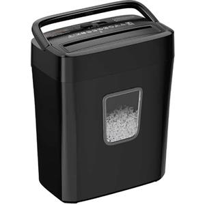 Bonsaii Distruggidocumenti P4, Tritacarta Taglio a Frammenti 8Fogli, C261-C | 5x14mm, per Casa e Ufficio, 16L, Funzione Avvio/Arresto, Protezione da Surriscaldamento