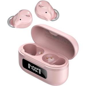 TOZO NC9 Cuffie Bluetooth 5.3 con ANC Ibrido, 6 Mics ENC | Suono OrigX 2.0, 60 Ore Modalità Trasparente, IPX8, Ricarica USB-C, Comode e Facili da Usare per Lavoro, Gioco e Commuting
