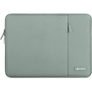 MOSISO 13,3 pollici Custodia PC Laptop Compatibile con MacBook Air/Pro 14 | 13-14 pollici Borsa PC per MacBook Pro 14/Air 13,3, HP Dell ASUS Lenovo, Poliestere Manica Verticale con Tasca, Verde Antico