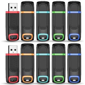 Vansuny Chiavetta USB 8GB, Penna USB 2.0 per PC | 10 Pezzi Pen Drive 8 Giga con Indicatore LED e Tappo Protettivo, Chiavetta Memoria per Notebook e Dispositivi USB