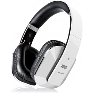 August EP650 Cuffie wireless over-ear, Bluetooth 5.1 aptX LL + NFC | Cuffie stereo con EQ, microfono per vivavoce, multipoint, aux 3,5 mm, archetto regolabile, 20 ore di riproduzione - Bianco