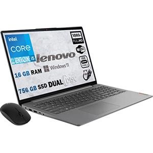 Lenovo Notebook, Pc portatile cpu Intel i5 13Th gen, 10 Core, 16 Gb RAM, Display Full HD da 15,6", SSD Nvme da 1000 Gb, Windows 11 Pro, open Office + mouse wireless