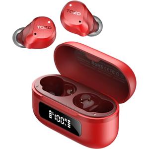 TOZO NC9 Cuffie Bluetooth 5.3 con ANC Ibrido, 6 Mics ENC | Suono OrigX 2.0, 60 Ore Modalità Trasparente, IPX8, Ricarica USB-C, Comode e Facili da Usare per Lavoro, Gioco e Commuting