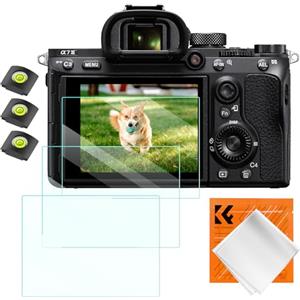 K&F CONCEPT 3 Pellicole Protettive Compatibile con Sony A7 III A7C A9 A1 | Include 3 coperture hot shoe con livella a bolla e 1 panno, compatibile con serie A7, A9, A1, RX e ZV - PF19