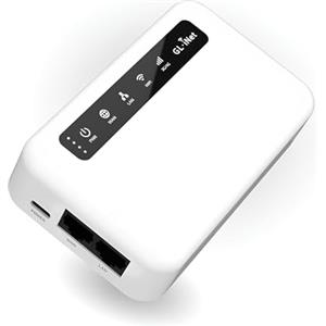 GL.iNet GL-XE300 Puli router industriale 4G LTE, OpenWrt, batteria 5000mAh | OpenWrt preinstallato, firmware sbloccato, batteria, VPN, doppia Ethernet, USB 2.0, versione globale