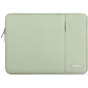 MOSISO 13,3 pollici Custodia PC Laptop Compatibile con MacBook Air/Pro 14 | 13-14 pollici Borsa PC per MacBook Pro 14/Air 13,3, HP Dell ASUS Lenovo, Poliestere Manica Verticale con Tasca, Salvia Verde