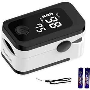 Berrcom Professionale Pulsossimetro da Dito Saturimetro Misurazione Precisa Della Saturazione di Ossigeno nel Sangue con Funzione di Allarme, Schermo OLED per Tutte le Persone