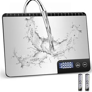 Drcowu Bilancia da Cucina 15kg/1g con Spegnimento Automatico 3,10,60min | Bilancia da cucina digitale precisa per cucinare, dolci, dieta cheto e meal prep, funzione tara, display LCD, acciaio inox