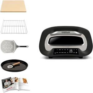G3 Ferrari G10186 Pronto Pizza 2 Minuti, 1700 W, Raggiunge fino i 430°C, Pareti fredde, Cottura in 2 minuti, Display digitale, 8 programmi, Pietra refrattaria, Accessori e Ricettari inclusi, Nero