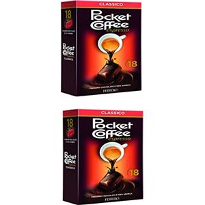 Pocket Coffee Ferrero: Classic Pocket Coffee 18 pezzi, 225g (confezione da 2)