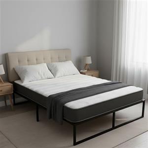 Dmora Materasso Piazza e Mezza Tadeo 190x120x22h cm Bianco Grado Rigidità Medio, Misura Rete Compatibile 120x190 cm