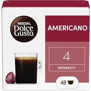 NESCAFÉ DOLCE GUSTO Americano Caffè Lungo 48 Capsule | Caffè lungo, sapore dolce e aromatico, intensità 4. Caffè torrefatto e macinato. 48 Capsule Compatibili Nescafé Dolce Gusto