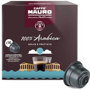 CAFFE MAURO TORREFAZIONE Caffè Mauro Torrefazione miscela 100% Arabica - intensità 5/10 - 48 Capsule, Compatibili con Macchine Nescafè®* Dolce Gusto®* (3 confezioni da 16)