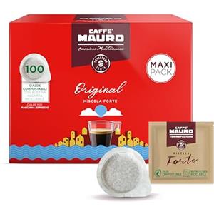 CAFFE MAURO TORREFAZIONE Caffè Mauro Torrefazione cialda compostabile, miscela Original - intensità 10/10 - 100 cialde - Sistema Ese