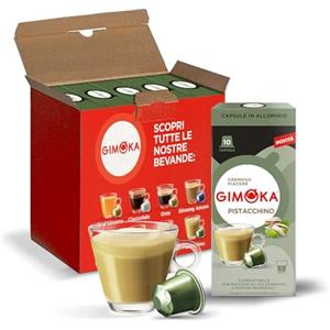 Gimoka Pistacchino - 50 capsule di alluminio compatibili con sistema Nespresso - (5 confezioni da 10)