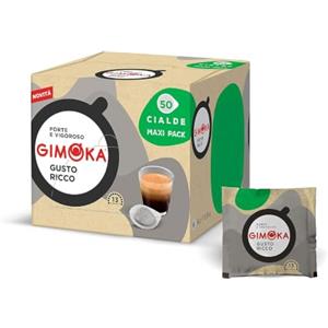 Gimoka - Cialde Ese 44, Compatibili con Sistema Easy Serving Espresso, Gusto Ricco, 50 Cialde Caffè