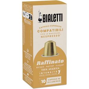 Bialetti Caffè Capsule Compatibili Nespresso®, Raffinato, 10 Capsule