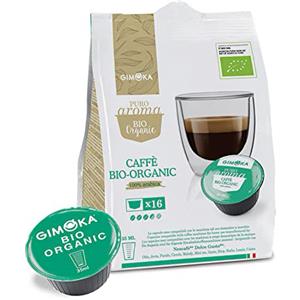 Gimoka - 64 Capsule Compatibili con Macchinetta Caffè Nescafé®* Dolce Gusto®* - Bio Organic 100% Arabica - Intensità 8-4 Confezioni da 16 Capsule - Biologico - Made in Italy