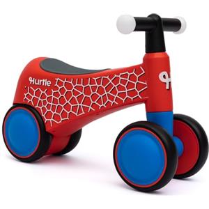 Hurtle Bicicletta senza Pedali, Balance Bike 1,5-3 Anni con Manubrio Luminoso, Bicicletta Bambini Leggera per Equilibrio e Coordinazione, Giochi Bambini, Regalo, Uso Interno/Esterno, Rosso