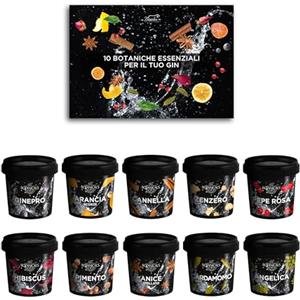 Bembo Qualità d'Autore Botaniche Gin Bembo - Gran Degustazione - 10 Botaniche Essenziali per Il Tuo Gin - Adatte Per Professionisti e Appassionati - Idea Regalo Elegante Per Ogni Occasione - Made in Italy
