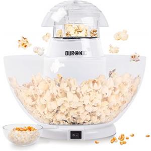 Duronic POP50 WE Macchina per Popcorn ad aria calda bianca | Capacità di 50 g con ciotola rimovibile, Senza grassi o oli, Pop-corn senza olio, Basso contenuto calorico