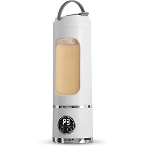 Mediawave Store - Frullatore Portatile Borraccia Ricaricabile USB - Senza Fili, Capacità 450ml e Lame in Acciaio Inox (Bianco)