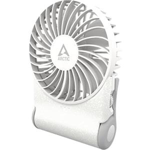 ARCTIC Summair 2Go (White) -Ventilatore Portatile Ricaricabile | con Supporto, Velocità Regolabile in Modo Continuo, Autonomia da 4 a 77 Ore, Connessione USB-C (incl. Cavo USB-A) - Bianco