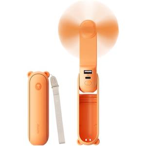 JISULIFE Ventilatore Portatile 3-in-1 con Power Bank e Torcia | 19H Max Raffreddamento, USB ricaricabile, ventilatore tascabile per viaggi/crociere/concerti/trucco, regali estivi per donne