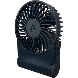 ARCTIC Summair 2Go (Dark Blue) -Ventilatore Portatile Ricaricabile | con Supporto, Velocità Regolabile in Modo Continuo, Autonomia da 4 a 77 Ore, Connessione USB-C (incl. Cavo USB-A) - Nero
