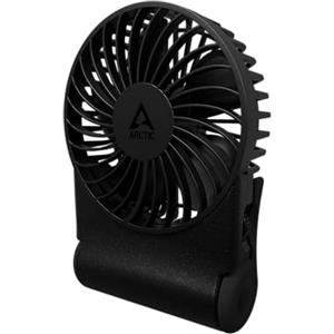 ARCTIC Summair 2Go (Black) -Ventilatore Portatile Ricaricabile | con Supporto, Velocità Regolabile in Modo Continuo, Autonomia da 4 a 77 Ore, Connessione USB-C (incl. Cavo USB-A) - Nero