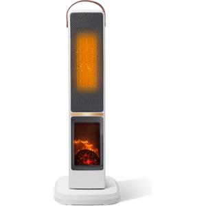 Taylor Swoden Dana - Stufetta elettrica da 2000W per uso interno con camino, rapido e sicuro Termoventilatore ceramico PTC, oscillazione a 70°, timer da 12 ore, 3 modalità, telecomando