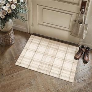 PureCozy Zerbino Ingresso Interno 60x90cm Beige Moderno Tappeto | Lavabile in Lavatrice, Antiscivolo, Geometric, Cameretta, Ufficio, Cucina, Piccolo, Pelo Corto