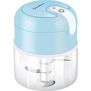 EASY SPEED EASYSPEED Frullatore Tritatutto Tritacarne Elettrico Chopper Batteria Ricaricabile USB Type-C Portatile,Adatto Per Cucina A Base Di Carne,Frutta E Verdura,In Cucina,Blu