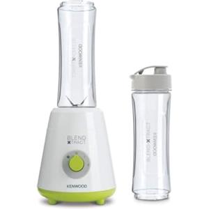 Kenwood Frullatore SMP060WG Smoothie-to-go con Due borracce da 0,6L in Dotazione, 2 Velocità e Pulse, Lame in Acciaio Removibili, Impugnatura Ergonomica, Piedini Antiscivolo, Bianco/Verde