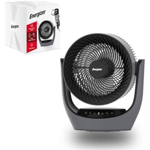 Energizer Ventilatore da Tavolo Silenzioso, 35dB, Portatile, Ricaricabile 3600mAh, 9 Velocità, Oscillazione 90°, 888 m³/h, Cavo USB incluso, 4 ore di Durata della Batteria per Ufficio e Camera da