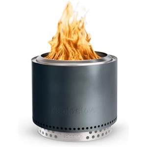 Solo Stove Bonfire Brasero sin humos con soporte 2.0 | Incl. Maletín, Accesorio de camping portátil para quemar madera, Con bandeja de cenizas extraíble acero inoxidable 49,5 x 44,5 cm, 11,4kg, Grigio
