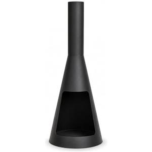 Il Gruppone Passione Casa Caminetto da Esterno in Acciaio e Ferro Nero 30 x 30 x 100 cm, Braciere Verticale da Giardino e Terrazzo, Design Moderno e Compatto