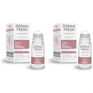 Dermafresh Deodorante Roll-On 24h Pelle Sensibile Antimacchia 50 mL (Confezione da 2)