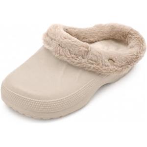 JOMIX Zoccoli Invernali Uomo Sabot Caldi Imbottiti Pantofole Gomma Eva | Ciabatte Peluche Casa Giardino Impermeabili, Scarpe Sanitarie Lavoro Cucina Comode, Babbucce Suola 3.5cm Antiscivolo