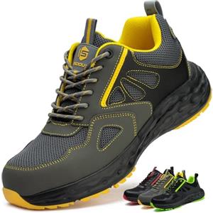 ISOOUS Scarpe Antinfortunistiche Uomo Donna Leggero Punta in Plastica | Scarpe da Lavoro Isolamento Comode Antiscivolo Traspiranti Scarpe da Sicurezza Cucina Cantiere Edilizia
