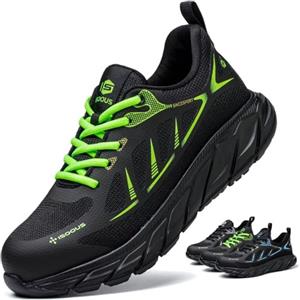 ISOOUS Scarpe Antinfortunistiche Uomo Leggere Scarpe da Lavoro Donna | Comodo con Punta in Acciaio Antiscivolo Scarpe Sicurezza Traspiranti